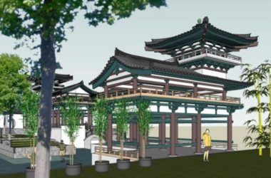 Sketchup景观模型|公园景观，园林景观，中式风格，中式园林-BIM建筑网