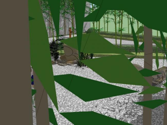 Sketchup景观模型|游园景观，现代中式风格