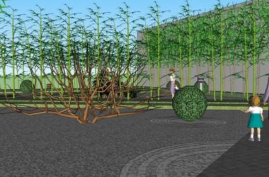 Sketchup景观模型|游园景观，现代中式风格-BIM建筑网