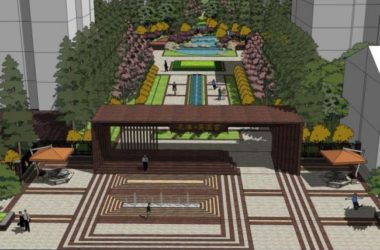 Sketchup景观模型|小区景观，住宅景观，英式风格，古典风格-BIM建筑网