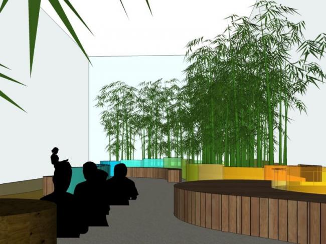 Sketchup景观模型|庭院景观，现代风格