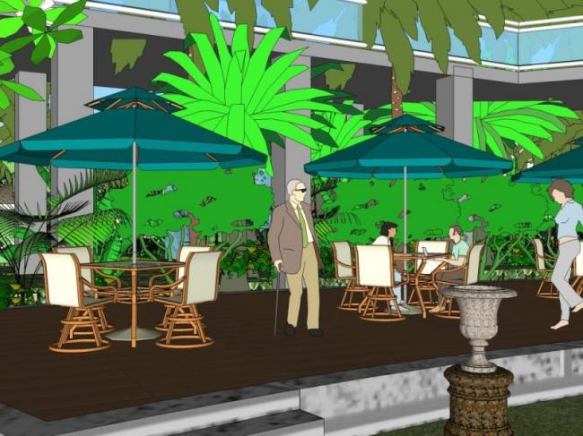 Sketchup景观模型|景区景观，古典风格