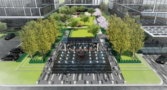 Sketchup景观模型|工业园景观，办公景观，现代风格