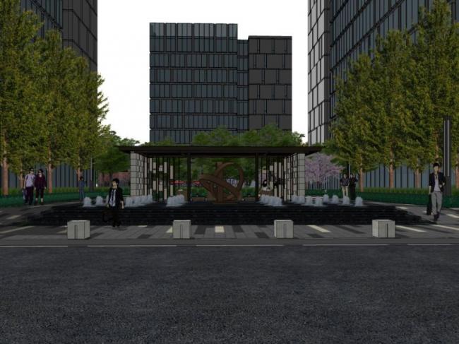 Sketchup景观模型|工业园景观，办公景观，现代风格