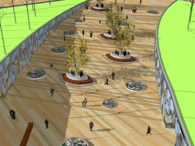 Sketchup景观模型|广场景观，现代风格