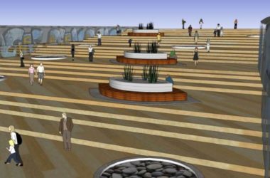 Sketchup景观模型|广场景观，现代风格-BIM建筑网