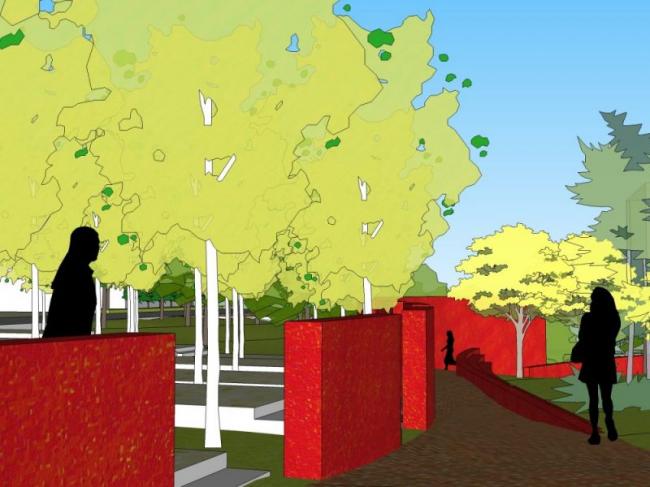 Sketchup景观模型|广场景观，现代风格