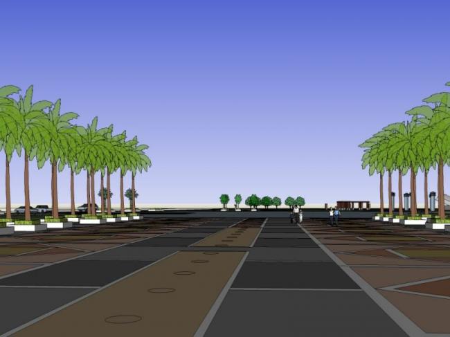 Sketchup景观模型|广场景观，古典风格