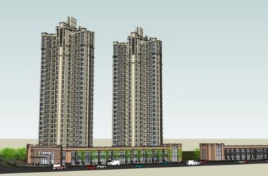 Sketchup住宅模型|超高层住宅，底层商业，居住建筑，古典风格-BIM建筑网