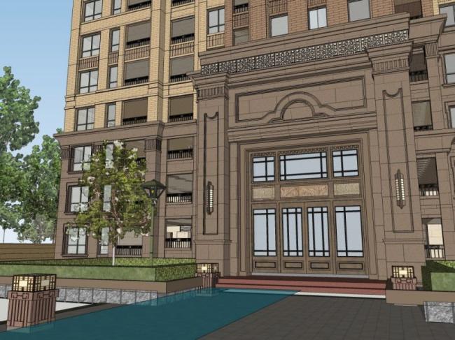 Sketchup住宅模型|高层住宅，古典风格