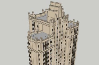 Sketchup住宅模型|高层住宅，古典风格-BIM建筑网