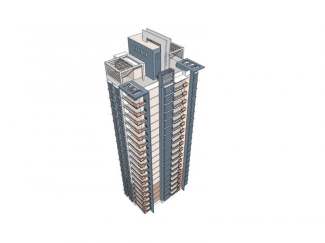 Sketchup住宅模型|高层住宅，现代风格