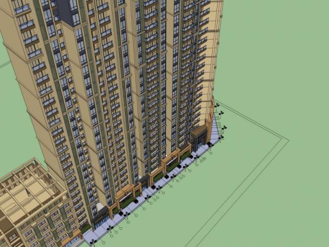 Sketchup住宅模型|高层住宅，现代风格