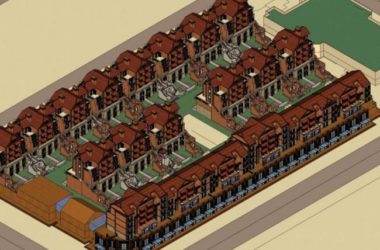 Sketchup住宅模型|多层联排住宅，古典风格-BIM建筑网