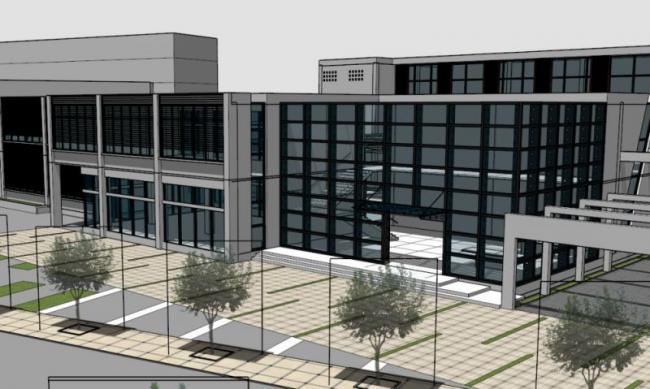 Sketchup文化模型|多层图书馆，文化建筑，现代风格