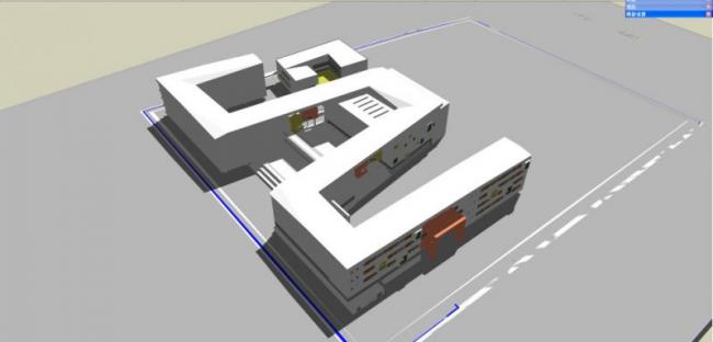 Sketchup学校模型|多层小学学校，校园教育建筑，现代风格