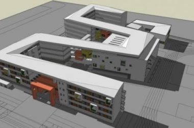 Sketchup学校模型|多层小学学校，校园教育建筑，现代风格-BIM建筑网