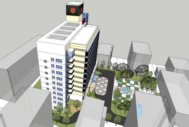 Sketchup景观模型|医院景观，医疗景观，现代风格