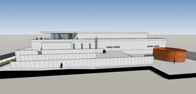 Sketchup文化模型|多层普利策基金会美术馆，安藤忠雄，文化建筑，现代风格
