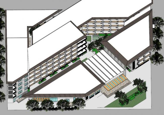 Sketchup办公模型|多层办公，现代风格