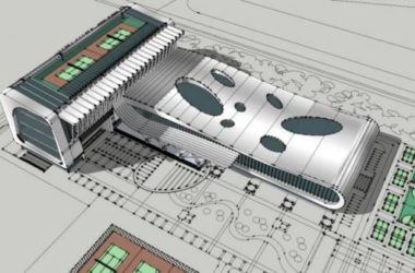 Sketchup体育馆模型|多层体育馆，现代风格-BIM建筑网