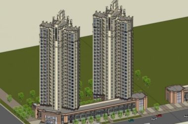 Sketchup住宅模型|超高层住宅，现代风格-BIM建筑网