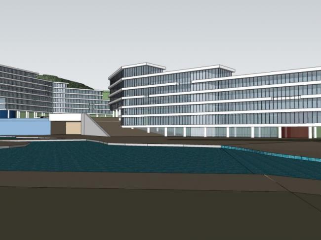 Sketchup景观模型|风景区景观，步行街景观，办公景观，现代风格