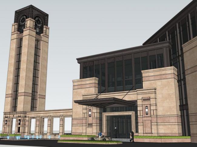 Sketchup商业模型|多层会所，现代风格