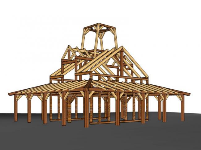 Sketchup小品模型|构筑物，现代风格，小品亭子