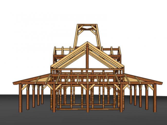 Sketchup小品模型|构筑物，现代风格，小品亭子