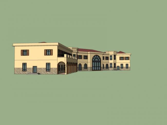 Sketchup商业模型|低层会所，古典风格