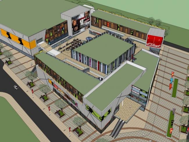 Sketchup商业模型|多层商业中心，现代风格