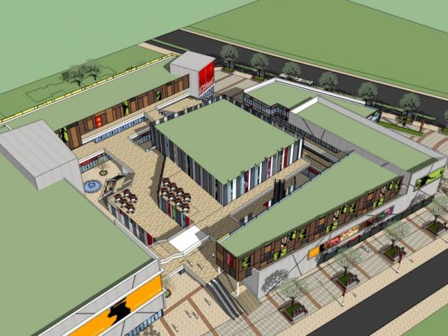 Sketchup商业模型|多层商业中心，现代风格