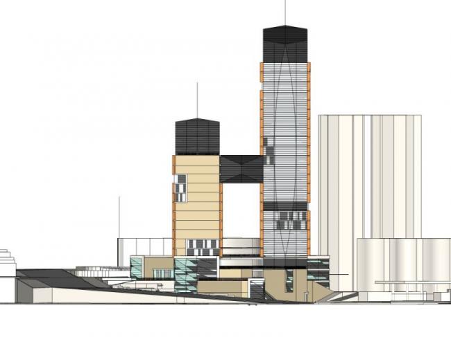 Sketchup综合体模型|超高层商业综合体，酒店，办公，现代风格