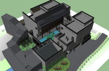 Sketchup住宅模型|多层会所，现代风格-BIM建筑网