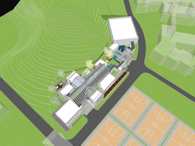 Sketchup商业模型|低层会所，现代中式风格