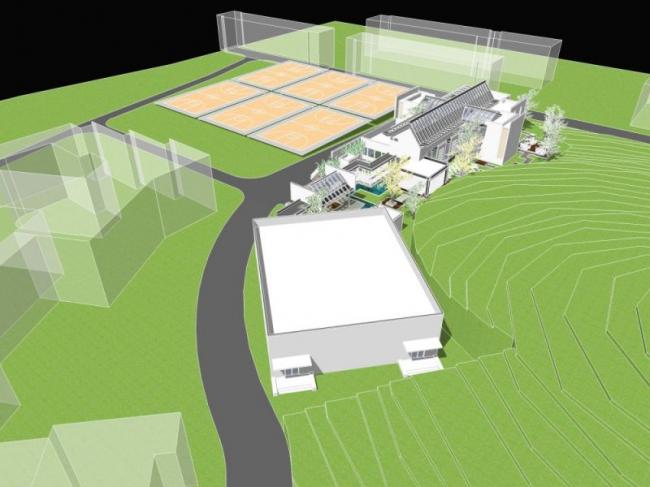 Sketchup商业模型|低层会所，现代中式风格