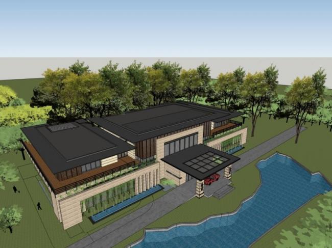 Sketchup商业模型|多层宾馆，现代风格