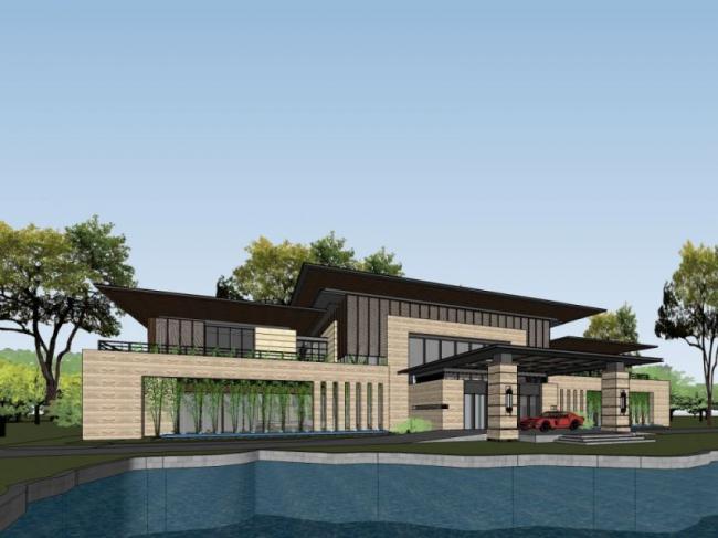 Sketchup商业模型|多层宾馆，现代风格