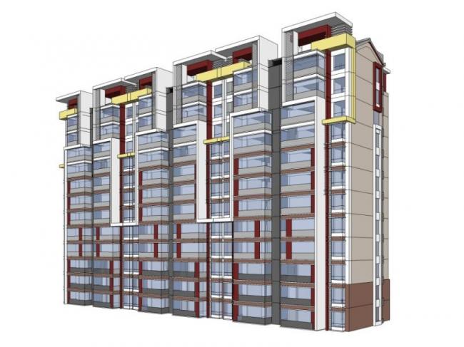 Sketchup住宅模型|高层住宅，现代风格