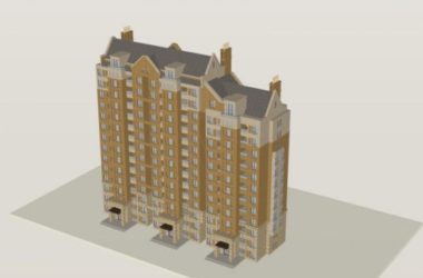 Sketchup住宅模型|高层住宅，古典风格-BIM建筑网