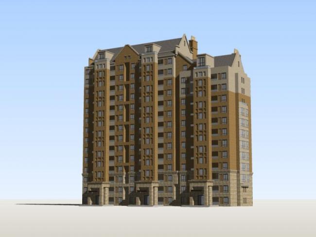 Sketchup住宅模型|高层住宅，古典风格