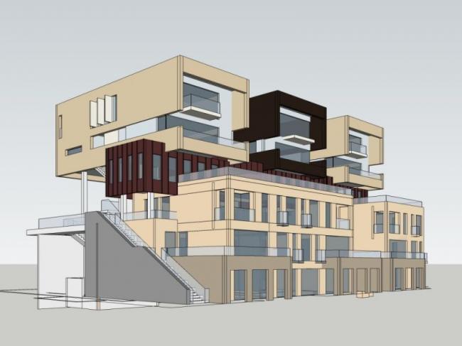 Sketchup住宅模型|多层住宅，现代风格