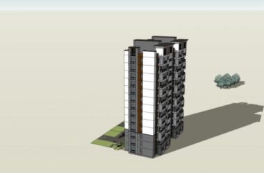 Sketchup住宅模型|高层住宅，现代风格-BIM建筑网