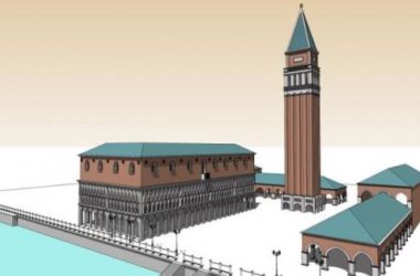 Sketchup景观模型|广场，古典风格-BIM建筑网