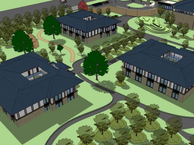 Sketchup商业模型|低层会所，现代中式风格