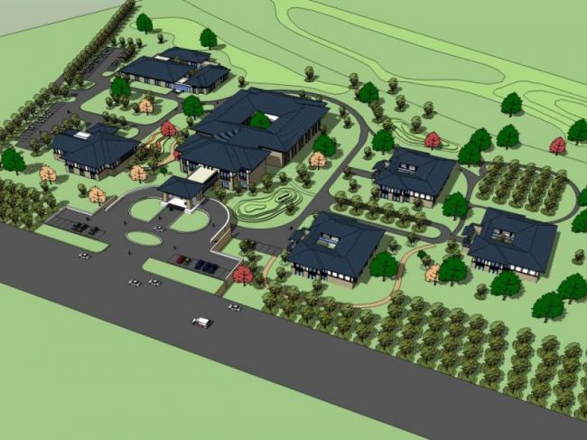 Sketchup商业模型|低层会所，现代中式风格