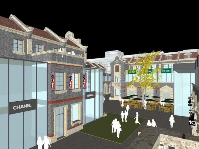 Sketchup商业模型|多层商业街，现代风格