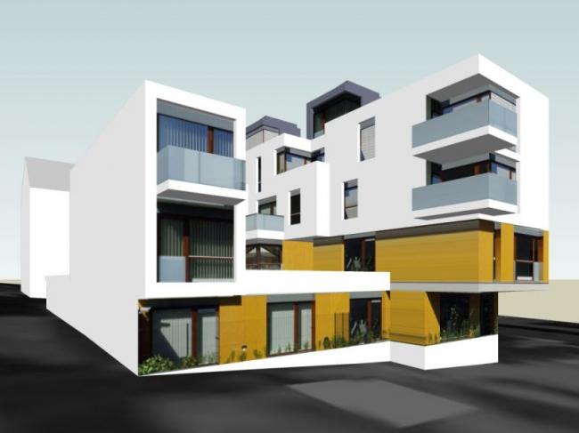 Sketchup住宅模型|多层公寓，现代风格