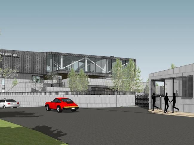 Sketchup商业模型|多层会所，现代风格